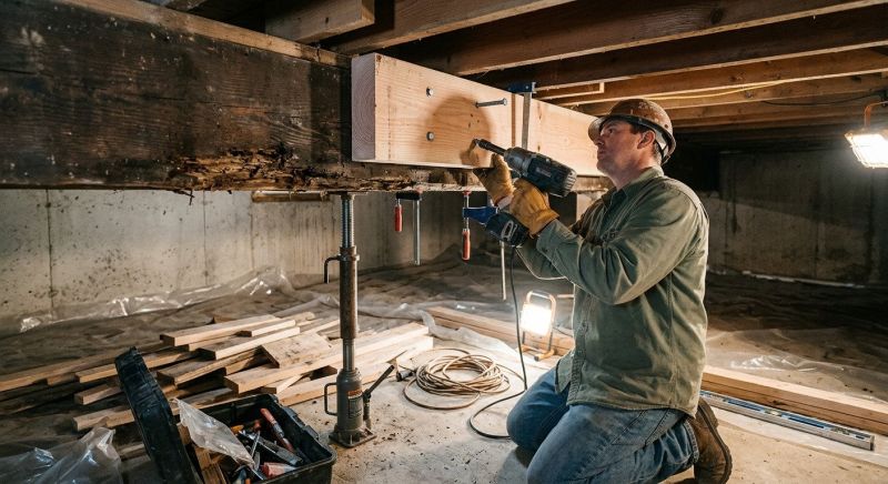 Basement Beam Repair in Kansas City, KS