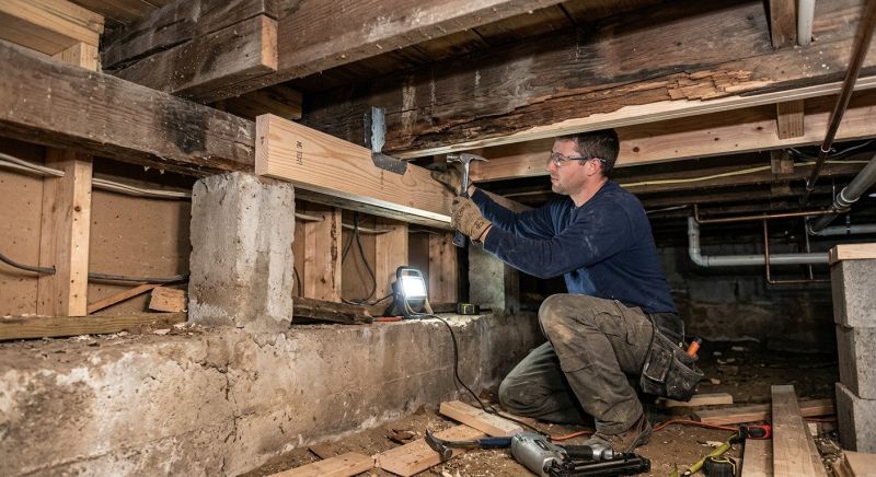 Garage Beam Repair in Wilmington, NC
