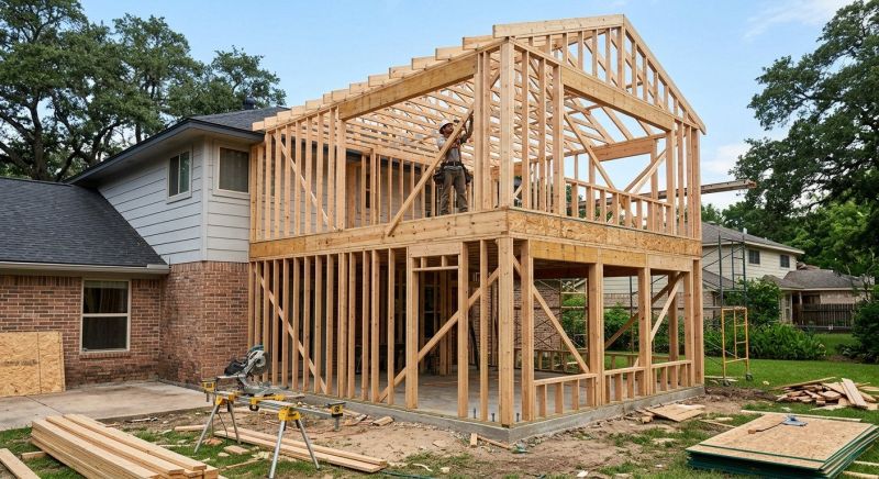 House Addition Framing in Kansas City, KS